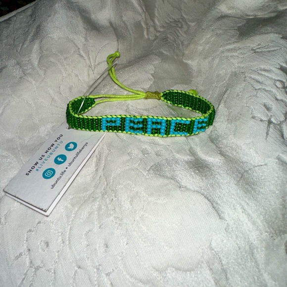 NWT UBUNTU LIFE MASAI  KENYAN BEADED PEACE BRACELET - Picture 5 of 6